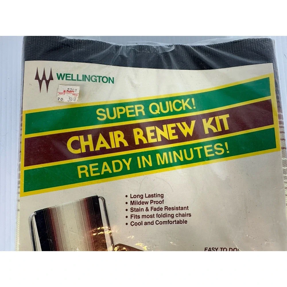 Vintage Super Quick Chair Renew Kit Approx 15 x 67  Replacement Brown Beige NOS